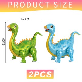 TVSVKWE 2 Pieces Of Dinosaur Balloons, Creative Balloons, Children'S Party Decorations, Children'S Toy Balloons, Cartoon Aluminum Film Balloons.