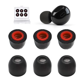 Nevoluxer Memory Foam Ear Pads and Replacement Earplugs for Headphones, High-Quality Noise Insulation, 3 Pairs Size M with Portable Storage Box, Memory Foam Earplugs