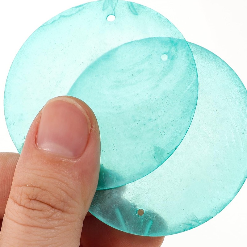 Cabilock Pack of 100 Decorative Shell Pieces DIY Shell Discs