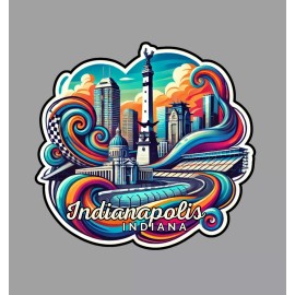 Texas Hart Designs Indianapolis Indiana Fridge Magnet