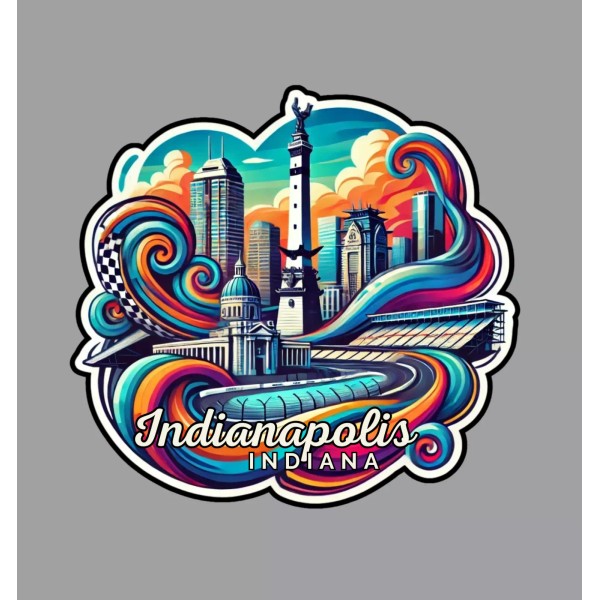 Texas Hart Designs Indianapolis Indiana Fridge Magnet