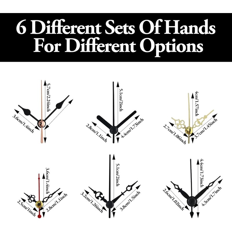 JRSHIRLEYLTD 2 Pieces Clock Movement Wall Miniature Clock Movements Clock