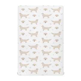 Crib Sheets for Boys Girl Golden Retriever Dogs Breathable Mini Crib Mattress Sheets Fitted,Toddler Baby Sheets for Crib Mattress 39 * 27 * 5In