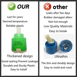 Faucet Cartridge Replacement 40mm Diameter Shower Cartridge,Fits for Replaces Cartridge on Many Brands Shower and Tub Cartridge (FL02GJ)