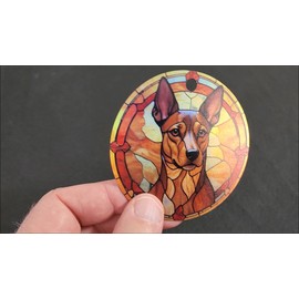 Gulf Coast Laser Graphics German Pinscher Red Holographic Dog Ornament