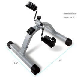 Marcy Portable Mini Pedal Exercise Cycle Compact Bike with Adjustable Manual Resistance, 8 Pounds NS-912