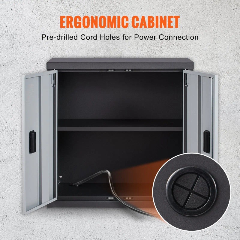 26\" Small Tool Chest Foldable Wall Cabinet Metal Garage Locker