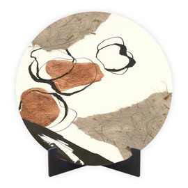 Copper Linked III, Joyride Home Decor, JoyRide Home Décor Wood Plaque, 10"x10" Artist Designed Home Décor, Express Your Style.