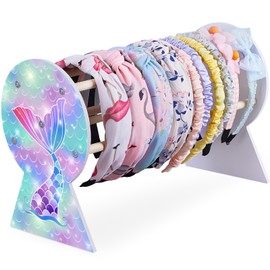 Basumee Hair Accessories Organizer - Headband Holder & Display for Girls' Hair Hoops & More - Room Decor