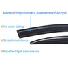 Lightronic Extra Durable Outside-Mount Off-Road Auto Vent Window Visors, Fits