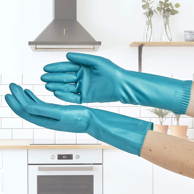 Spontex wash-ups, dishwashing gloves with anti-slip profile, optimal crockery control,