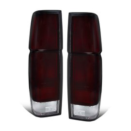 AKKON - For 1986-1997 Nissan Pickup truck D21 Hardbody OE Style Tail Lights Lamps Housing Assemblies with Dark Red Lens