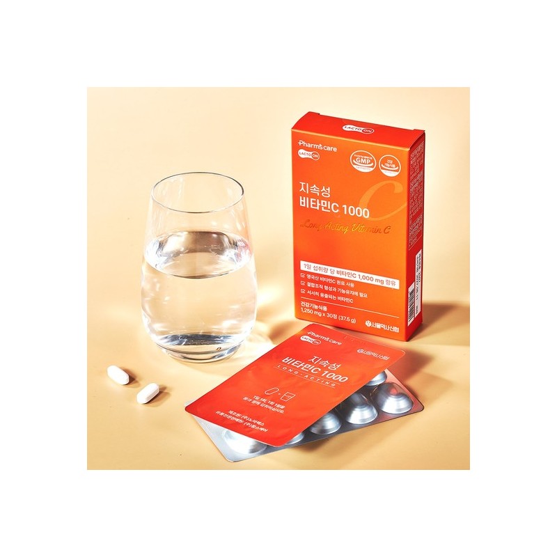 [Lacto-on] Long-acting Vitamin C 1,000mg 30 Tablets 2 Boxes /