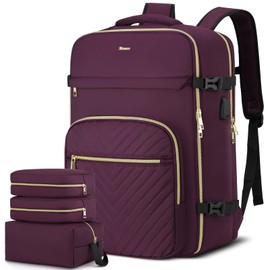 MOMUVO Travel Backpack Sets for Women,Carry On Backpack Flight Approved,Large Laptop Backpack Luggage Backpack with USB Charging Port,18.4 Inch