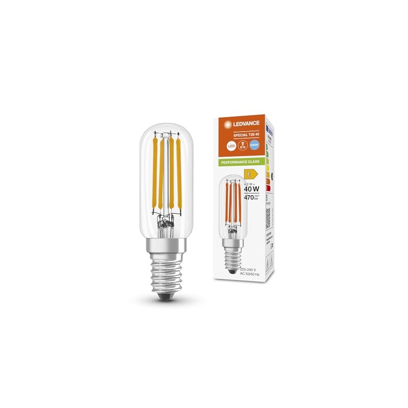 LED Tubular Lamp 4.2W (40W eqv.) SES 2700K Clear 25