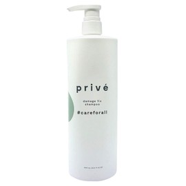 Privé Damage Fix Shampoo – Repair and Strengthen Damaged, Dull or Over Processed Hair from Within – Natural Ingredients – Vegan Cruelty-Free Color-Safe Shampoo (33.8oz)