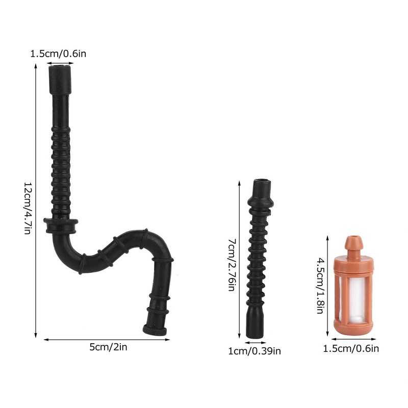 Socobeta Chainsaw Fuel Hose Rubber Plastic Fit Chainsaw Fuel Pipe