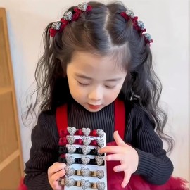 WENJESO 6pcs Velvet Braiding Hair Clips for Women & Kids Bangs Side Clips Hair Ornaments-hs