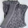 Knitted Cable Wrap Shawl with Sleeves, Multifunctional Scarf(Khaki)