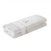 SKL Home Casual Monogram Hand Towel Set, A, 16x26, White