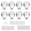 IGNPION 8x30mm Crystal Glass Cabinet Handle Knobs Kitchen Drawer Door