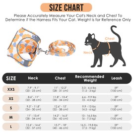 AUTOWT Cat Harness and Leash, Breathable Kitten Escape Proof Harnesses, Adjustable Reflective Puppy Vest Harness with Leashes Set Soft Pet Safety Jacket for Outdoor Walking
