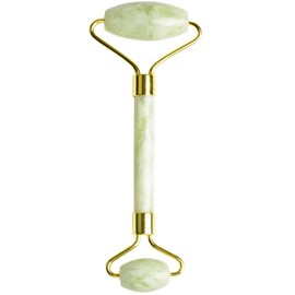 Face Roller Double Head Face Massage Roller Face Rollers Double Stone Movable Face Roller Massager Gold Straight Bar