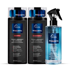 TRUSS FRIZZ.ZERO; Shampoo & Conditioner & Thermal Protector Set Bundle
