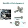 Minibike Clutch Spacer Shim Washer and Clutch Bolt Washer with