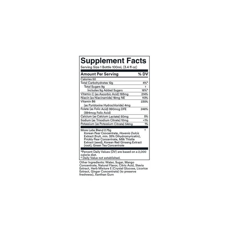 More Labs Morning Recovery Orange Mango: Electrolyte, Milk Thistle Drink