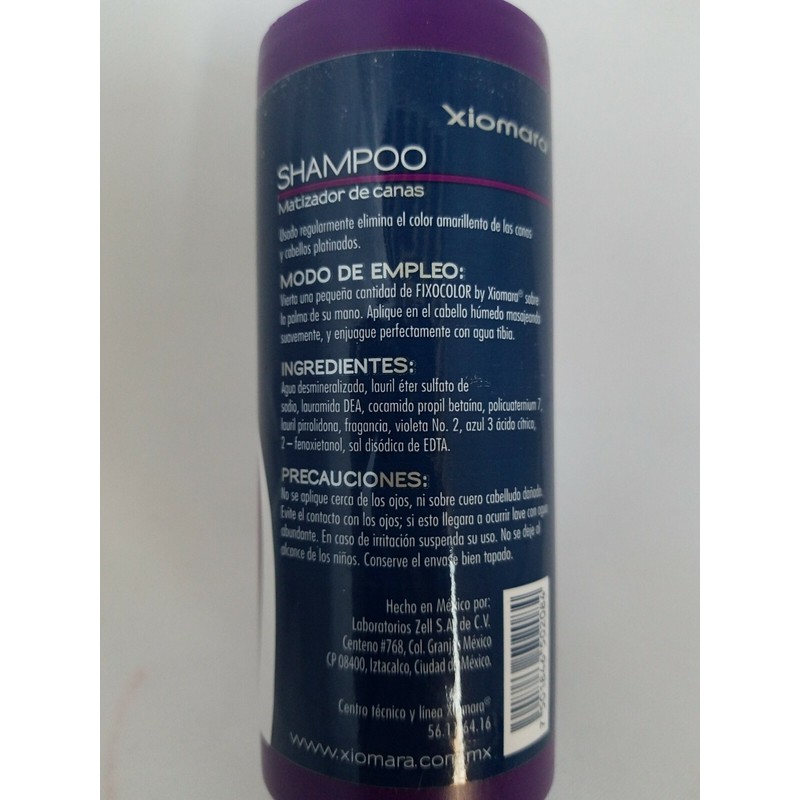 XIOMARA Abrillanta Y Platina Las Canas Shampoo Matizador de Canas