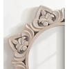 Kate and Laurel Meera Hand-Carved Wood Mirror, 28 Inch Diameter,