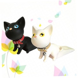 Ciieeo Decorative Cat Door Stopper Soft Anti- Finger Protector Random Color Design for and Girls Safe Door Stopper to Prevent Slamming and Floor Scratches