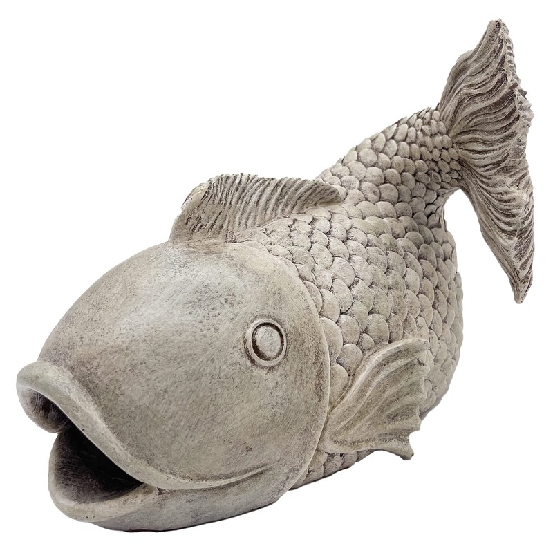 Euiroet Real Fish Sculpture Gutter Downspout Extender,Garden Statues Ornament,Decor Downspout