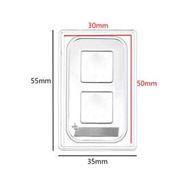 Naisfei 15 Pcs Silver Bar Case 30 * 50 mm Silver Bar Holder Clear Acrylic Storage Container Fit Silver Bar Box for 1 oz Silver Bar 1 Troy Ounce Bar
