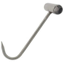 TIHOOD 2PCS Stainless Steel T Hooks T-Handle Meat Boning Hook for Kitchen Butcher Shop Restaurant BBQ Tool