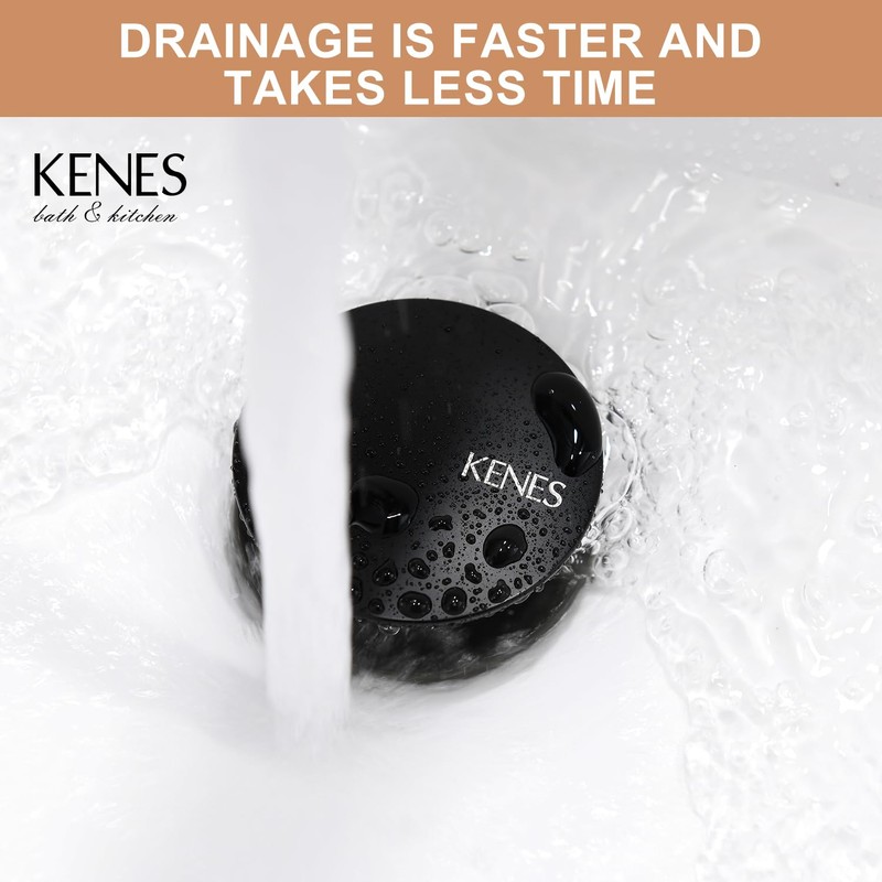 KENES Bathroom Vessel Sink Pop Up Drain Without Overflow Assembly,