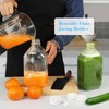 Syntic 4 Pack 2 Qt Glass Milk Bottles with Handle