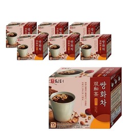 Dunto Sanfa Tea, 15 Packets (0.5 oz (15 g) Per Packet x 7 Boxes, Biwa Tea, Korean Food, Healthy Tea, Traditional Tea, Confetti, Nutmee, Walnut, Almond, Powder, Stick Type, Delicious and Easy to Drink, Snack, Tea, Drink, Healthy Food