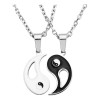 Veraly Collar Pareja Yin Yang Amigos Calidad Acero Inoxcidable Color