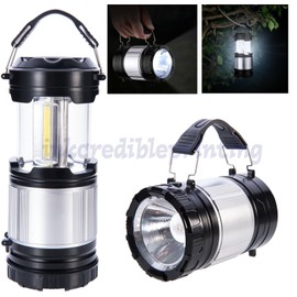 Ebey Express 2 in 1 LED Camping Lantern, Cob Light Ultra Bright Collapsible Lamp Portable