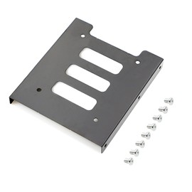 Pasow [2 Pack] Converter Bracket for HDD/SSD 2.5 to 3.5 Converter Mount, Size Conversion Bracket, 2.5 Inch HDD/SSD Conversion Mount, 2 Mount, Metal Screw Set, Black, Set of 2