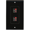 RiteAV - 2 Port Speaker Decorative Wall Plate - Black
