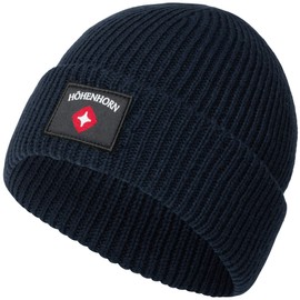 Höhenhorn Knitted Beanie, Unisex Men's Women's Winter Hat, Knitted Hat - Dark blue (0520).