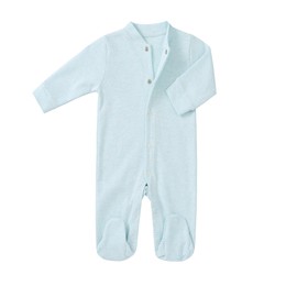 Mameluco unisex de algodón para recién nacido, con pies a presión, overol de una sola pieza, Azul, 3-6 Meses