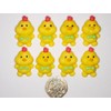 8 Handmade Edible Easter Chicks, Cute Cupcake Sugarpaste Decorations by