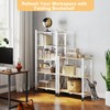Yuanjimi 5-Tier Foldable Storage Shelves with Wheels, Folding Metal Shelf