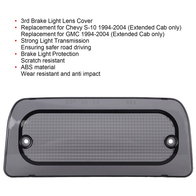 3rd Brake Light Lens Cover Car Exterior Accessory Replacement for