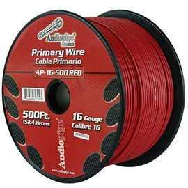 16 GA 500' Red Audiopipe Car Audio Home Remote Primary Cable Wire
