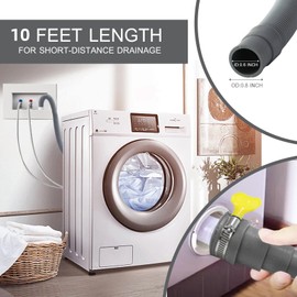 GDLPZM 10 feet (3 Meters) Hose Universal Washing Machine Drain Hose Flexible Dishwasher Drain Hose Extension Corrugated Washer Discharge Hose Kit